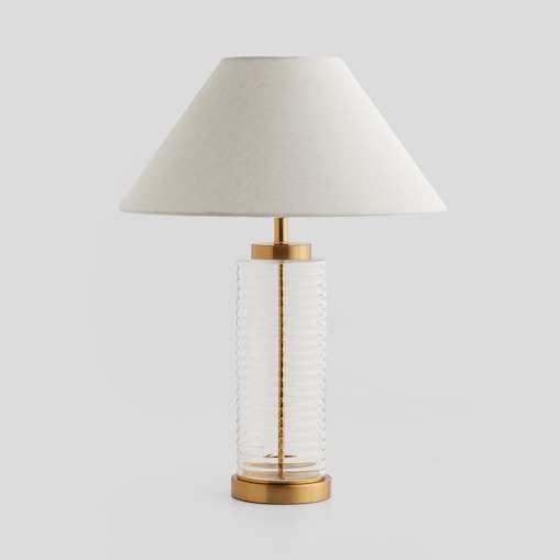 Lampa Stołowa Ze Szklaną Podstawą Ring