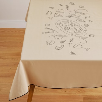 Embroidered Tablecloth Teguera 130x180 cm