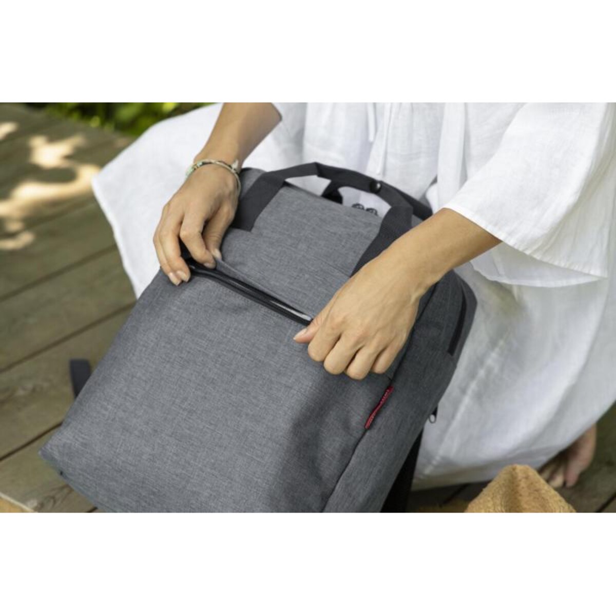 Plecak allday backpack M twist silver, 15 l