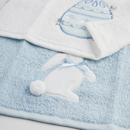 Komplet ręczników dekoracyjnych do twarzy lub rąk 2szt Pansilo 30x50 cm z motywem królika