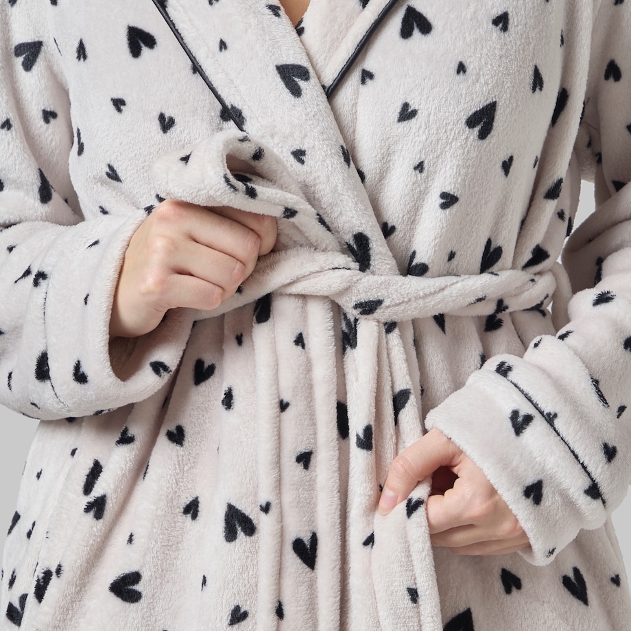 Szlafrok Malorina z motywem serc