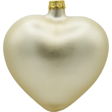 Bombka choinkowa: Serce matowe: perłowe