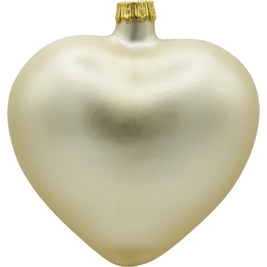 Bombka choinkowa: Serce matowe: perłowe
