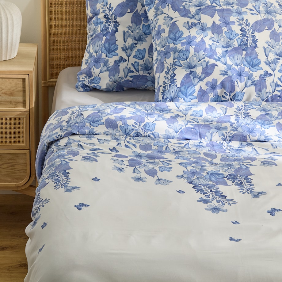 Pościel z bawełny satynowej Delioso 200x220 cm z wzorem kwiatowym