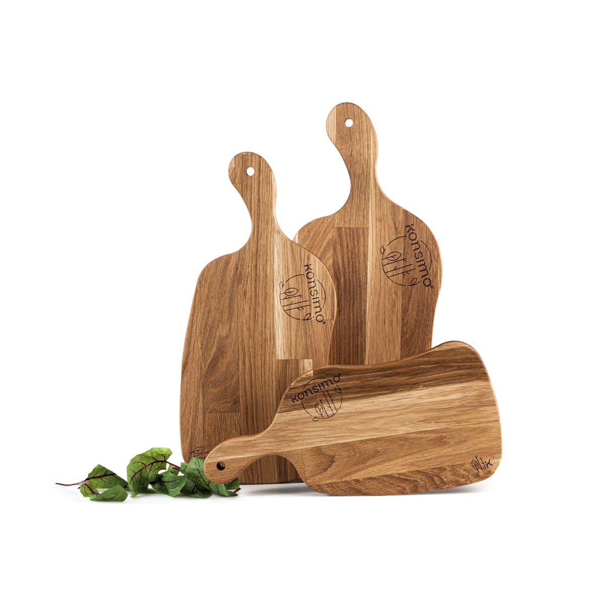 Konsimo LIVO Zestaw desek do krojenia (3szt.), drewno dębowe