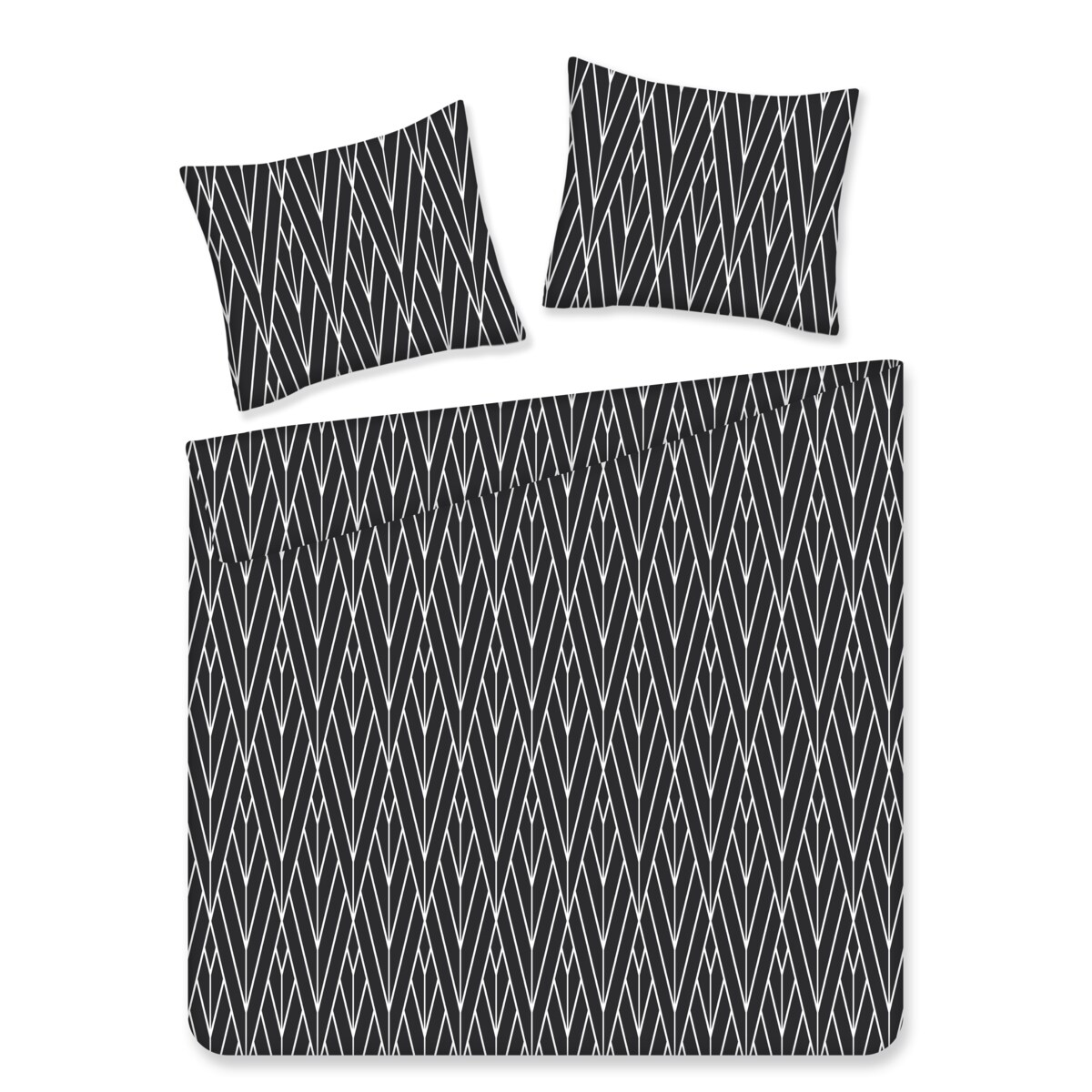 Pościel z bawełny satynowej Zinella 160x200 cm z motywem geometrycznym