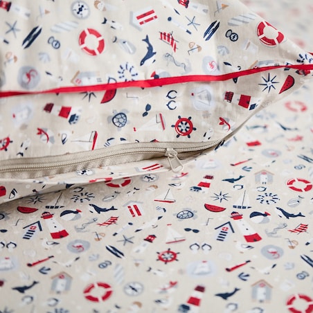 Pościel bawełniana z lamówką Pelora 200x220 cm