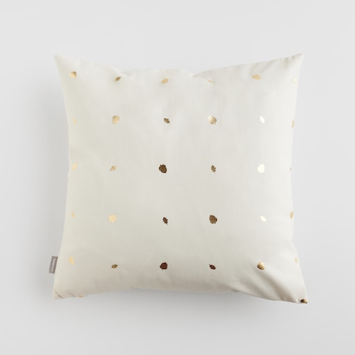 Poszewka Welwetowa Acroni 45x45 cm z motywem liści