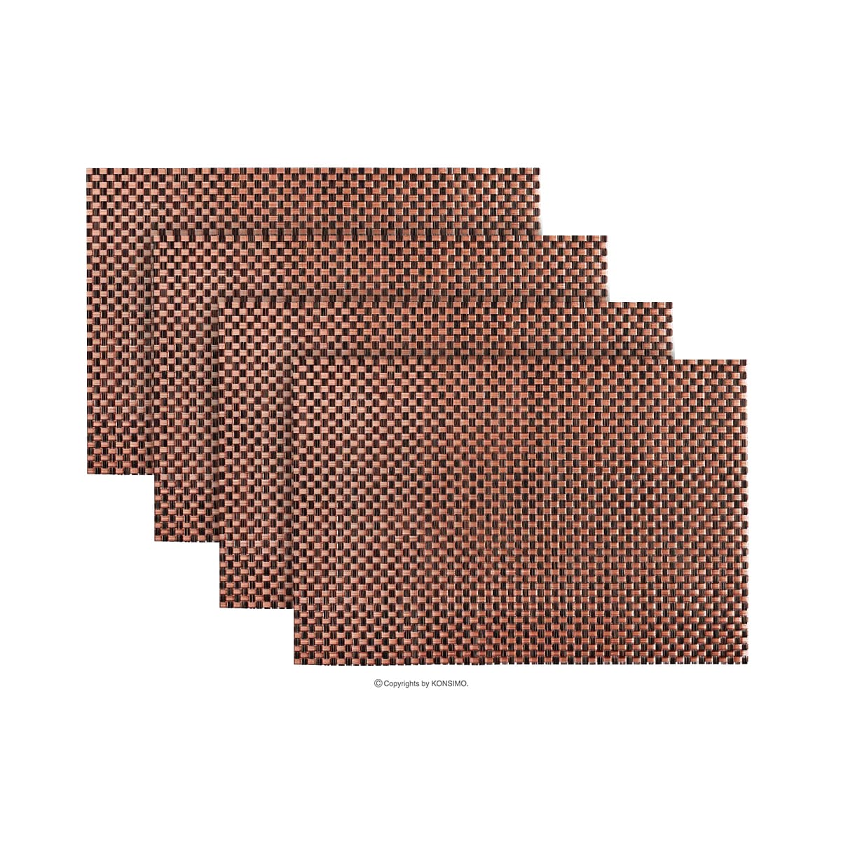 Konsimo ESELLA Zestaw podkładek 4szt., brązowy
