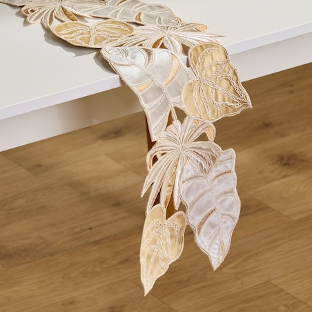 Bieżnik Haftowany Leafa 18x158 cm