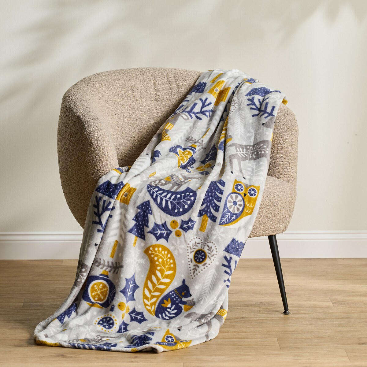 Drukowany koc Festive Pets 130x170 cm