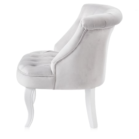 Welurowe krzesło w stylu glamour wykończone cyrkoniami brittani