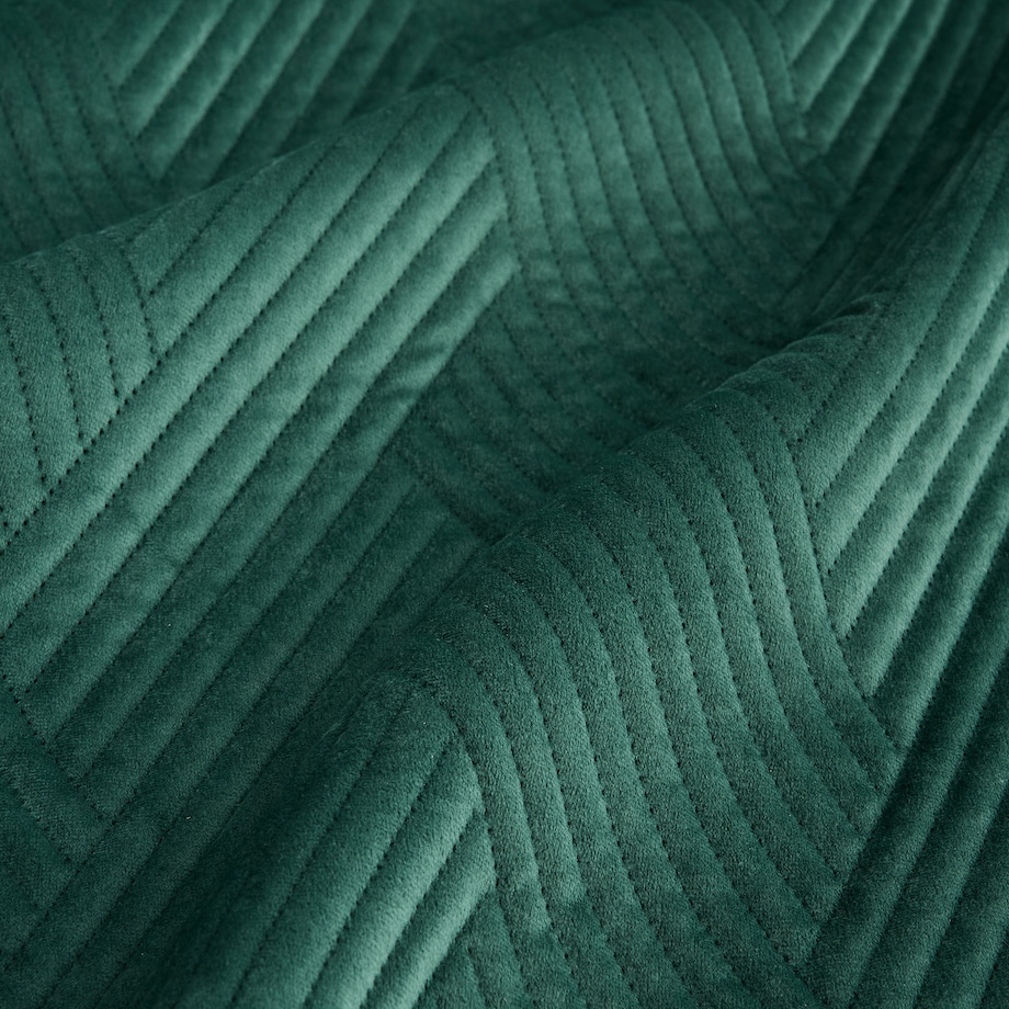 Jednokolorowa narzuta na łóżko z wytłoczonym wzorem Trialett 180x220 cm z motywem geometrycznym