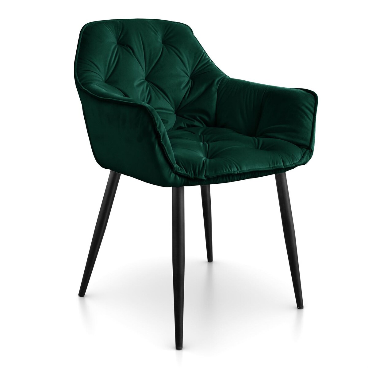 Krzesło pikowane TOKIO Bluvel butelkowa zieleń 78