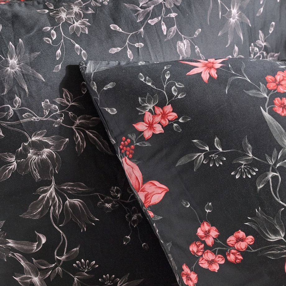 Pościel z bawełny satynowej Cosmina 160x200 cm z motywem kwiatowym