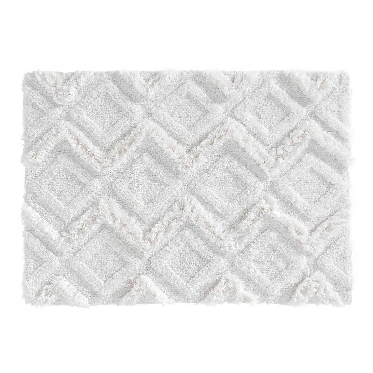 Dywanik łazienkowy boho IKATIS bawełniany o grubym splocie, 50 x 80 cm, Douceur d'intérieur