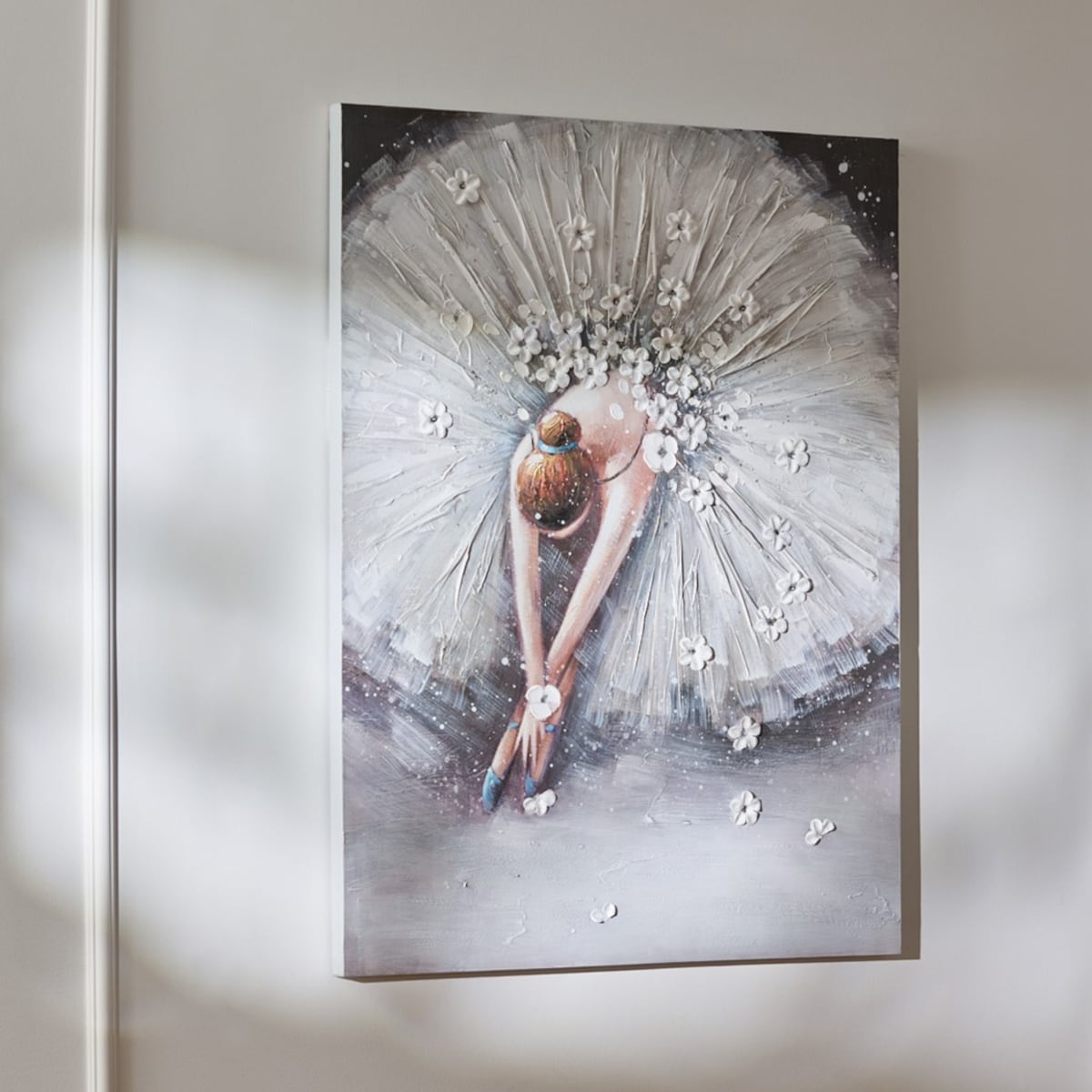 Ręcznie zdobiony obraz z płótnie z motywem baletnicy cherry slope 90x120