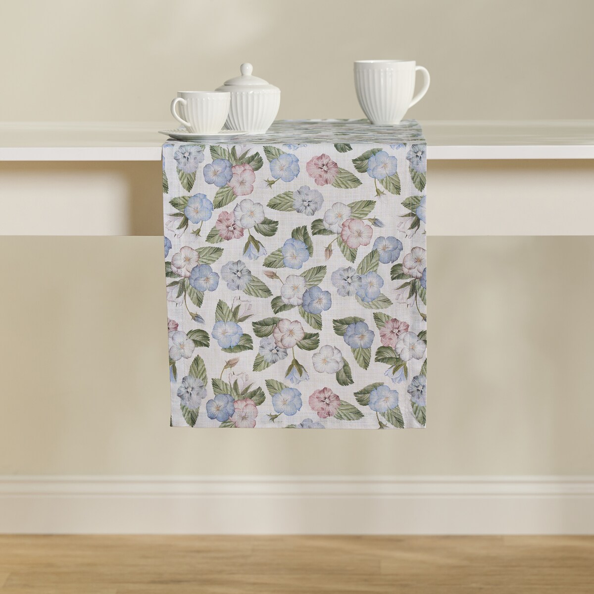 Bieżnik z nadrukiem Pansiso 35x180 cm z motywem kwiatowym