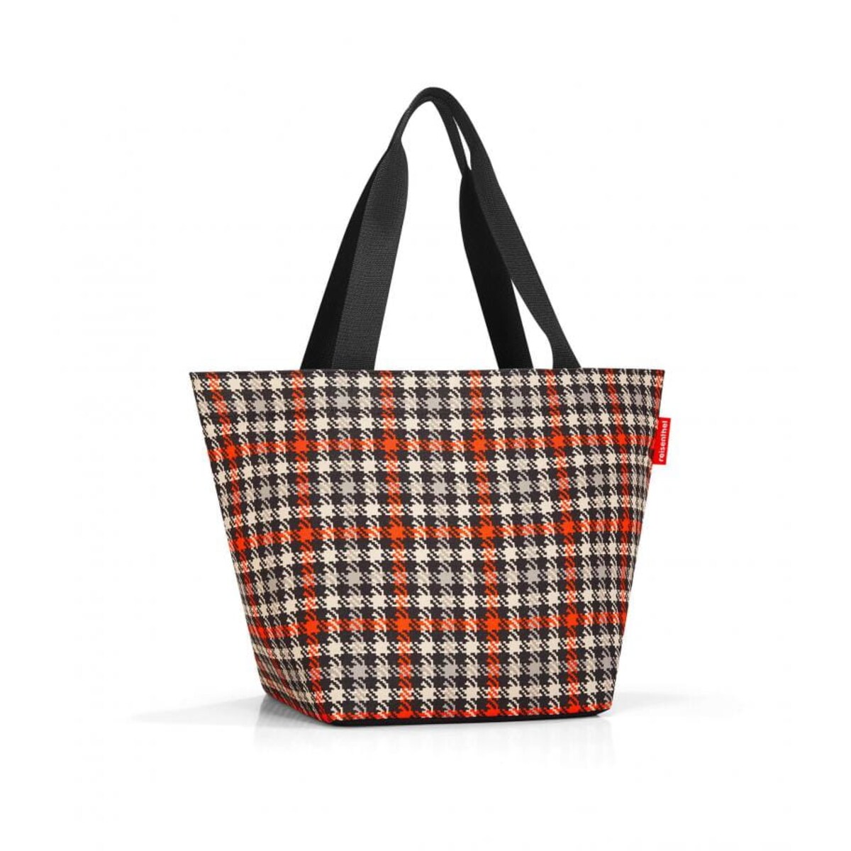 Torba shopper M glencheck red - poliester, 15 l