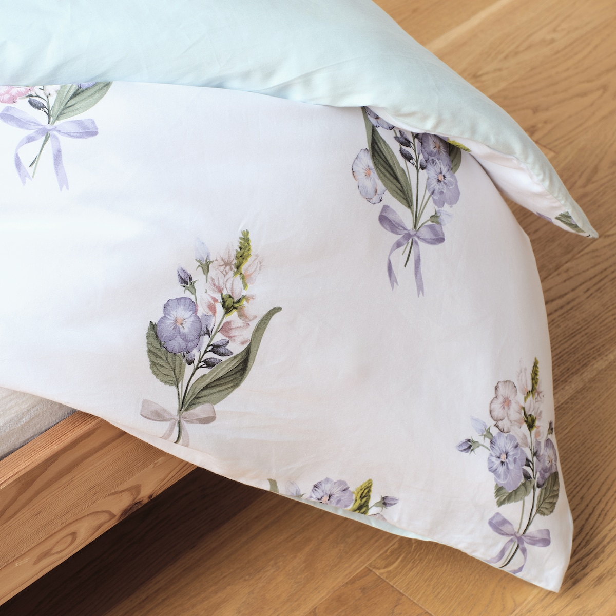 Pościel z bawełny satynowej Pansis 160x200 cm z motywem kwiatowym