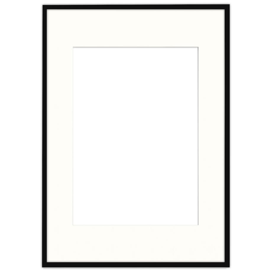 Ramka na zdjęcia z passe partout czarna ramka 70x100 cm z okienkiem passe partout na zdjęcie 50x70 cm FRAMAI