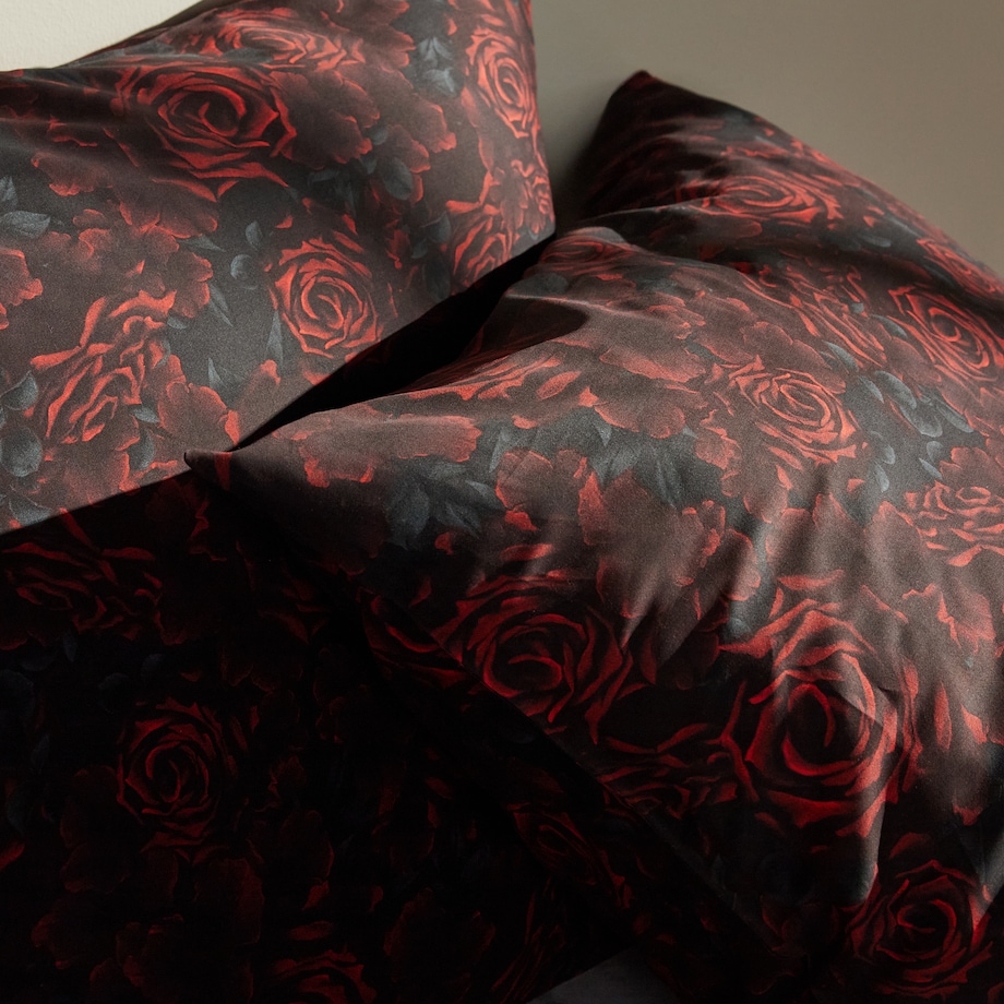 Pościel z bawełny satynowej Estillo 200x220 cm z motywem kwiatowym