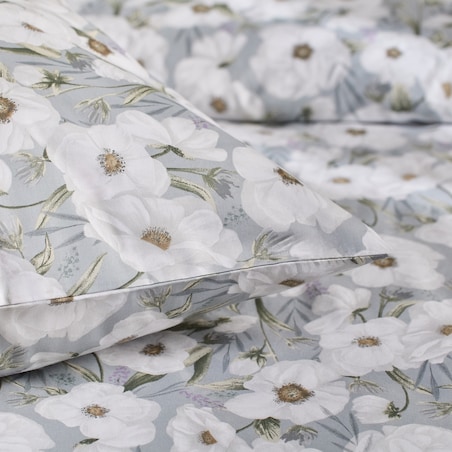 Pościel z bawełny satynowej Emeris 160x200 cm z motywem kwiatowym