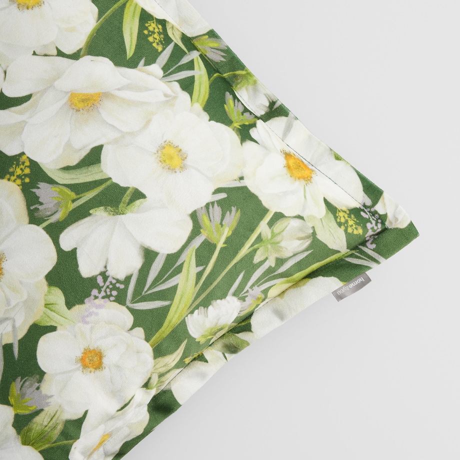 Poszewka z nadrukiem Emeris 45x45 cm z motywem kwiatowym