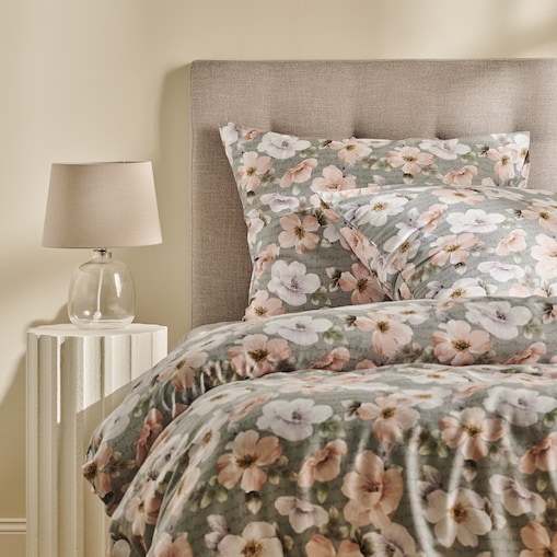 Pościel z bawełny satynowej Borrelio 160x200 cm z motywem kwiatowym