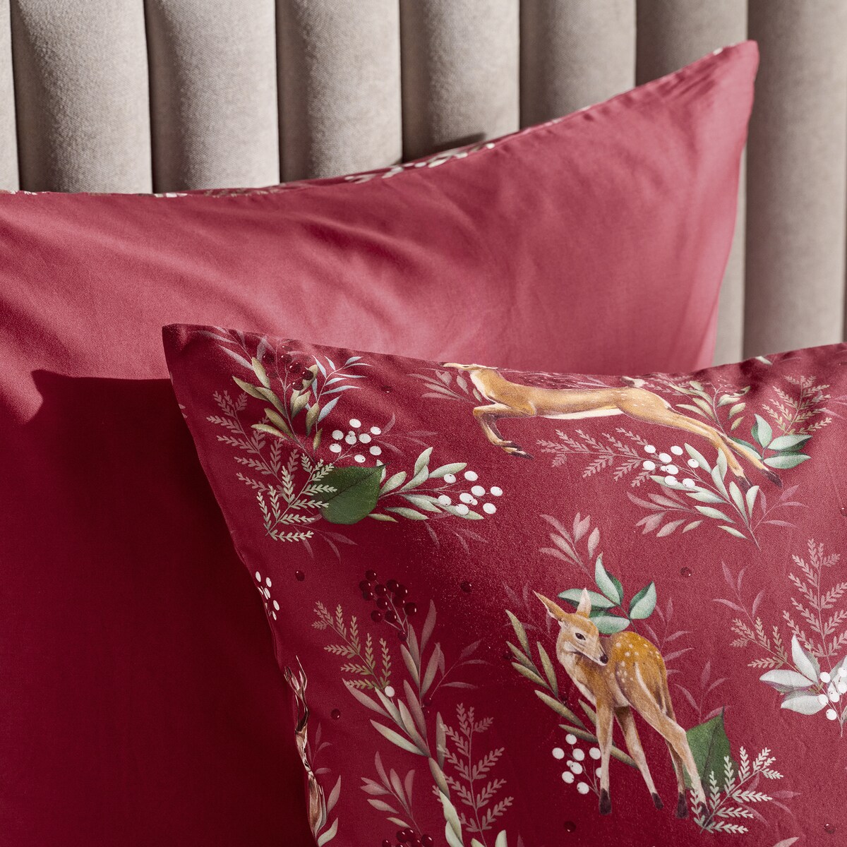 Pościel z bawełny satynowej Wildero 200x220 cm z motywem zwierząt leśnych