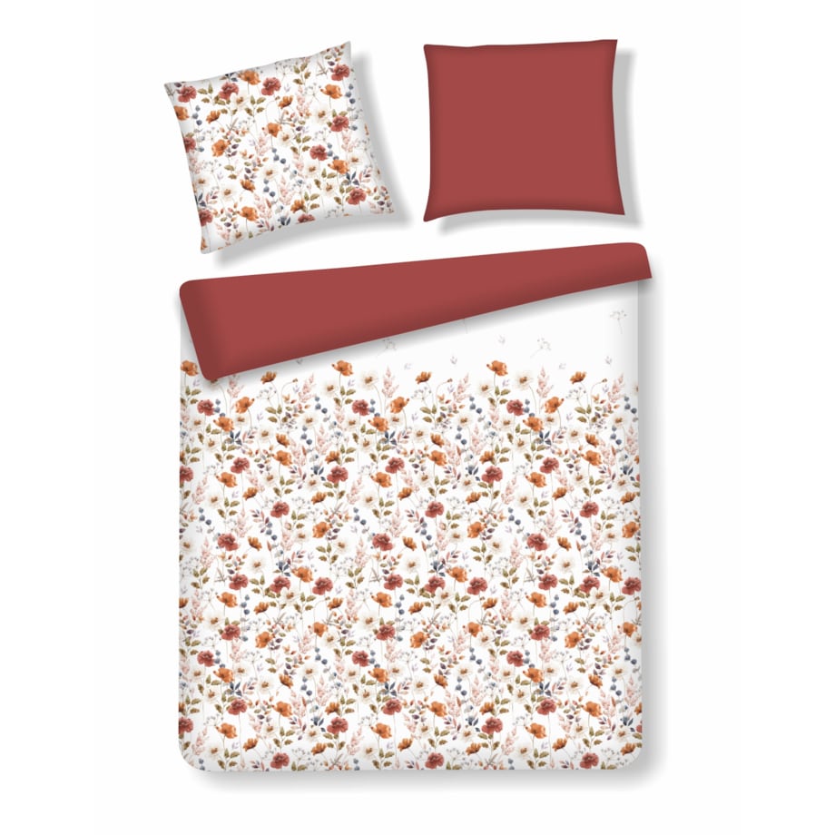 Pościel z bawełny satynowej Lorea 160x200 cm z wzorem kwiatowym