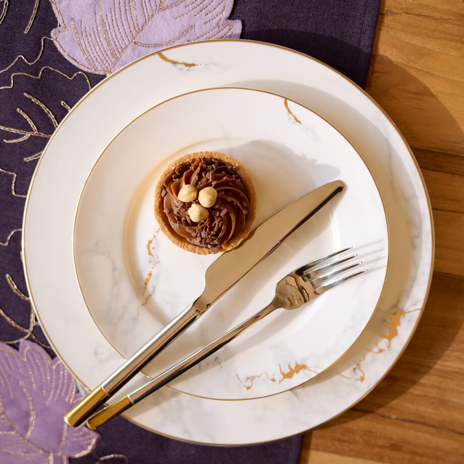 Bieżnik Figgo 35x174 cm z motywem liści