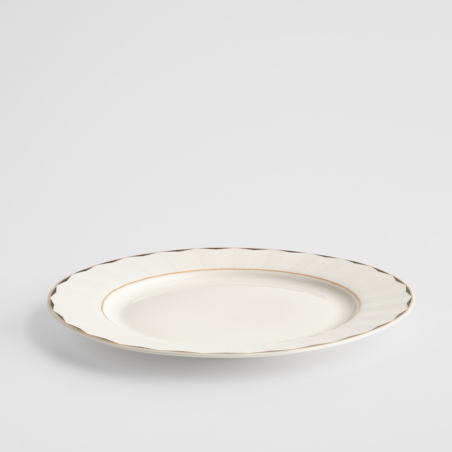 Talerz Obiadowy Olea z motywem geometrycznym