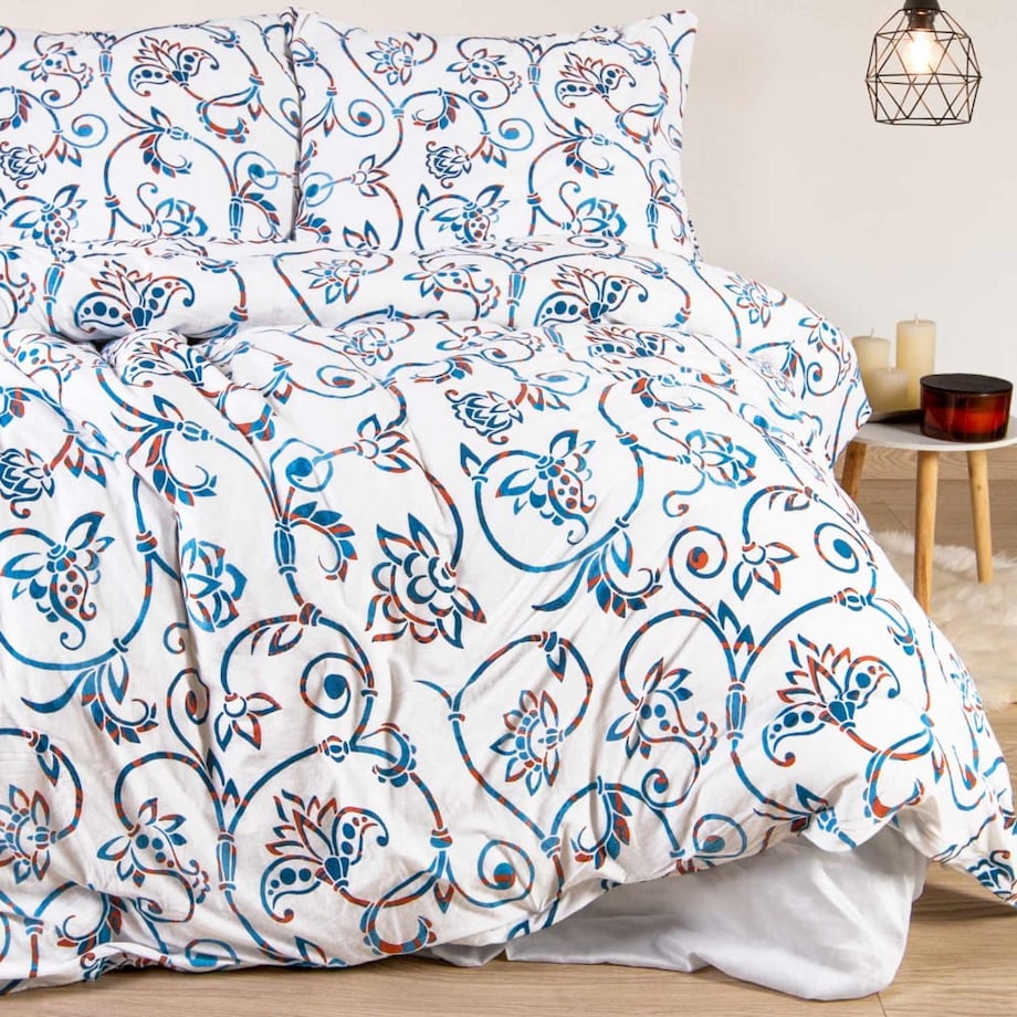Pościel jersey 220x200 Kolorowe wzorzyste kwiaty