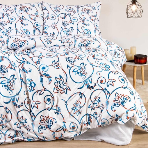 Pościel jersey 220x200 Kolorowe wzorzyste kwiaty