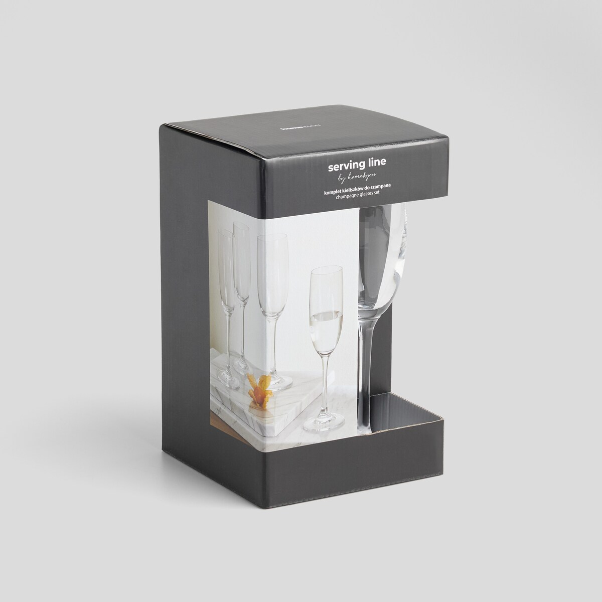 Komplet 4 kieliszków do szampana ze szkła kryształowego