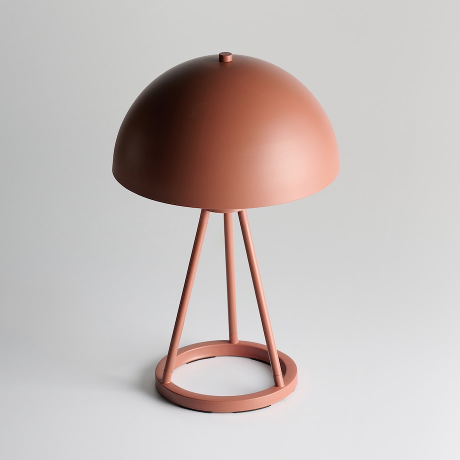 metalowa lampa stołowa typu "grzybek" cotterli