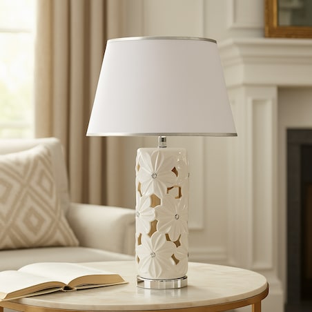 Lampa Stołowa Filonki z motywem kwiatowym