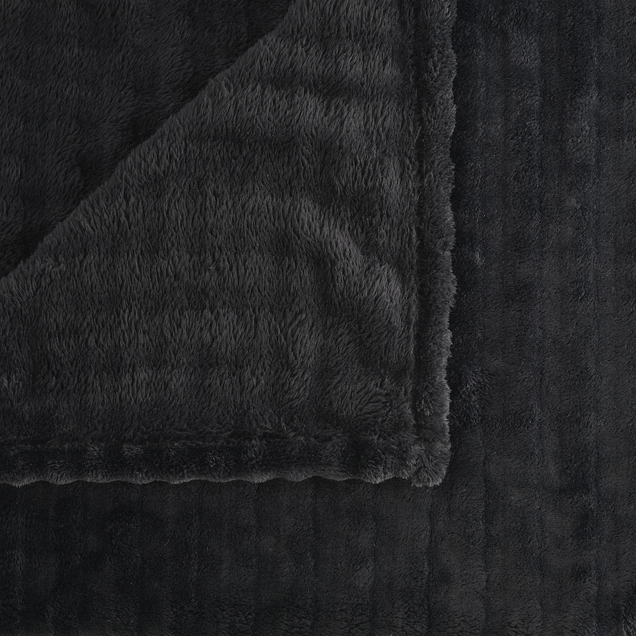 Jednokolorowy koc z wytłoczonym wzorem Operta 150x200 cm