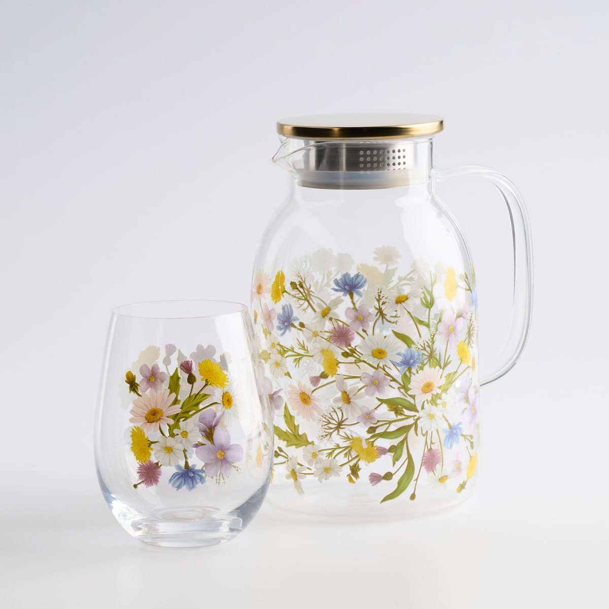 Dzbanek Melow z motywem kwiatowym