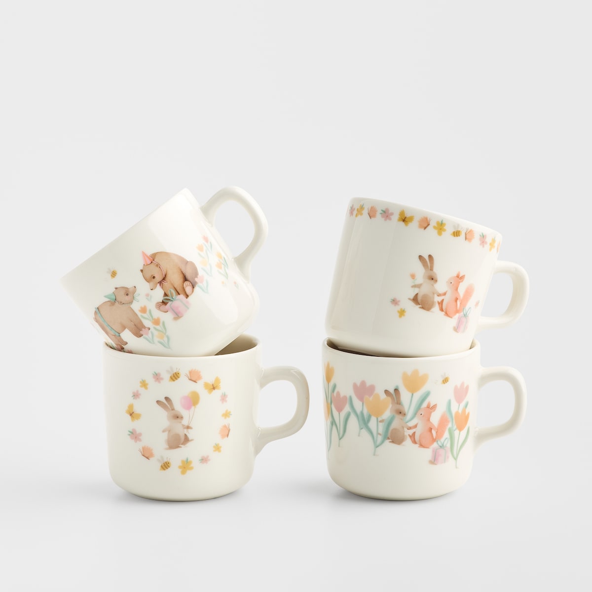 Komplet Kubków Ivy z motywem zwierzęcym