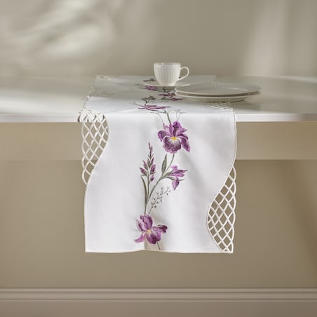 Bieżnik Luya 35x174 cm z motywem kwiatowym