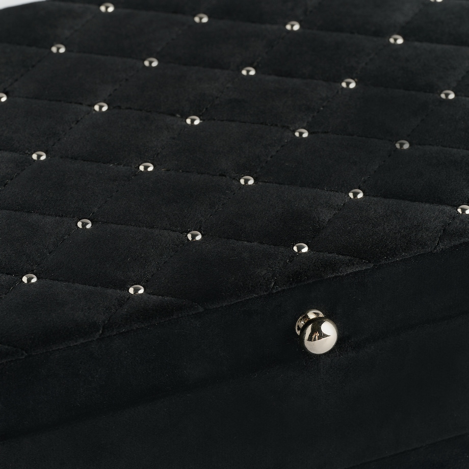 Welurowa szkatułka na biżuterią z szufladkami vazante