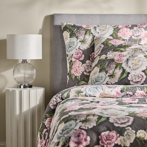 Pościel z bawełny satynowej Sofrine 200x220 cm z motywem kwiatowym