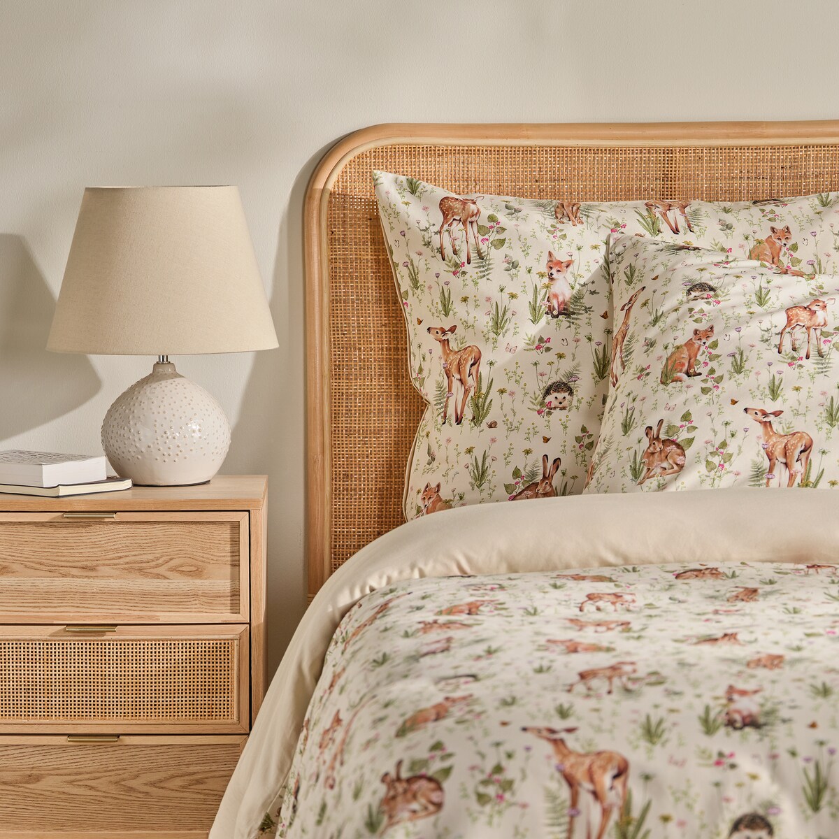 Pościel z bawełny satynowej Bambik 160x200 cm z motywem zwierzęcym