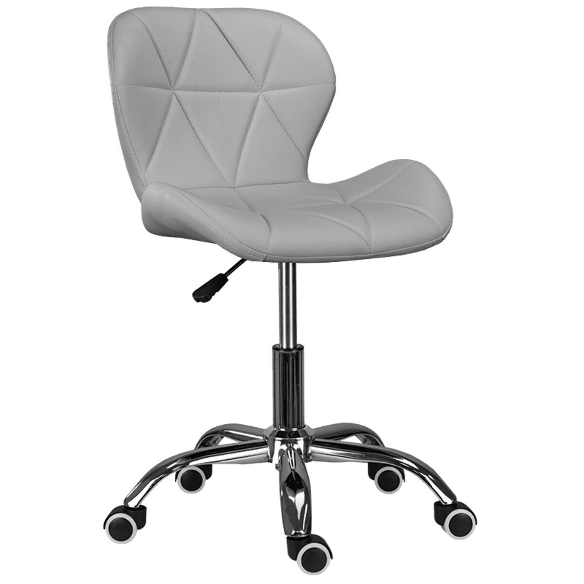 Krzesło obrotowe biurowe nowoczesne ekoskóra szare