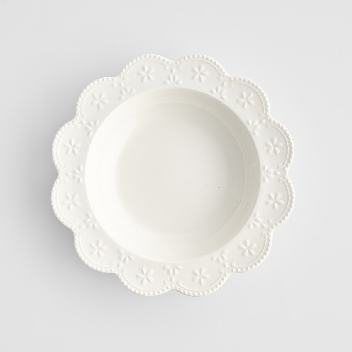 Talerz Głęboki Lace z motywem kwiatowym