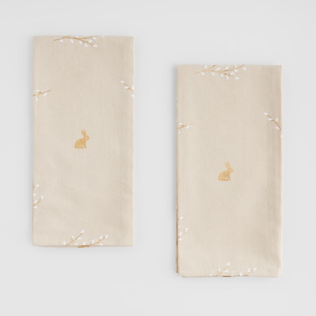 Komplet Ścierek Bazinka 45x65 cm z motywem królika