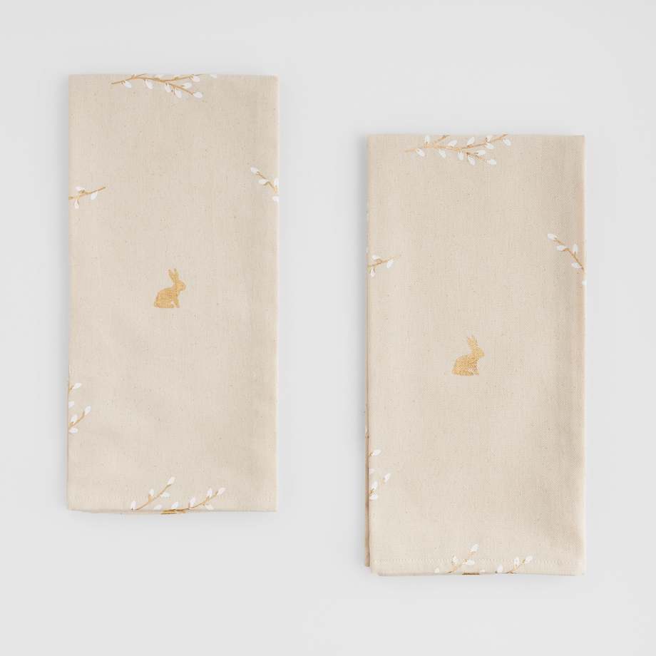 Komplet Ścierek Bazinka 45x65 cm z motywem królika