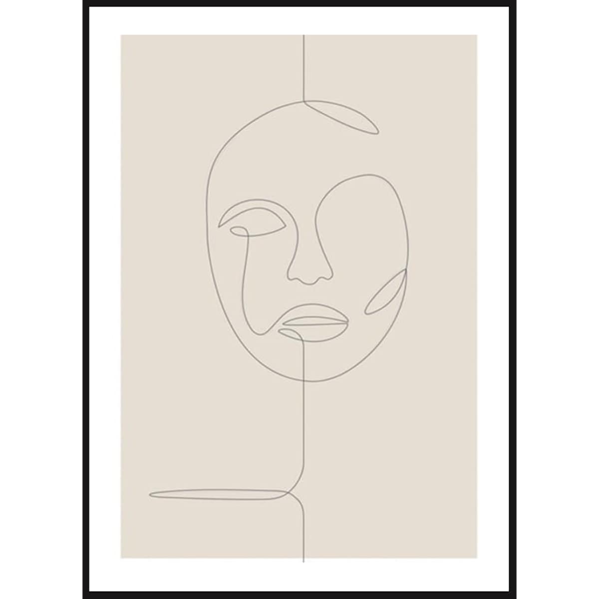 Poster Story, Plakat, Obraz - Twarz w Konturach